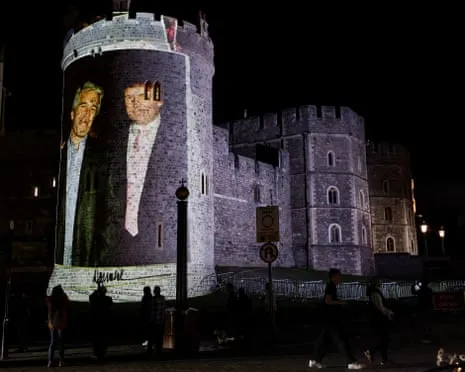 Four Individuals Apprehended After Images of Donald Trump and Jeffrey Epstein Displayed on Windsor Castle